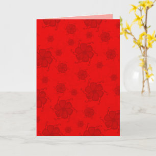 Carte monochrome FTF 5x7 vierge en rouge