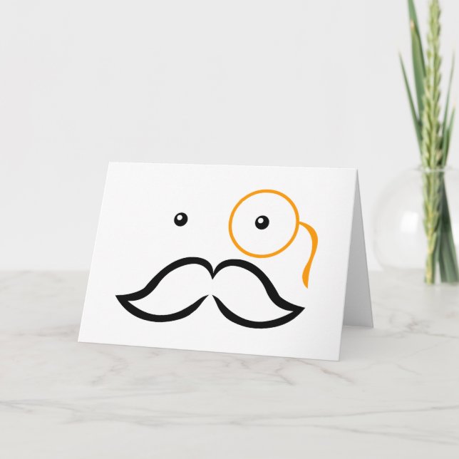 Carte Monocle et Moustache (Devant)