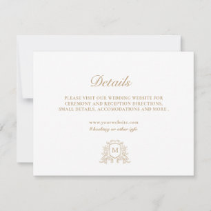 Carte Monogram Gold et White Enclôture
