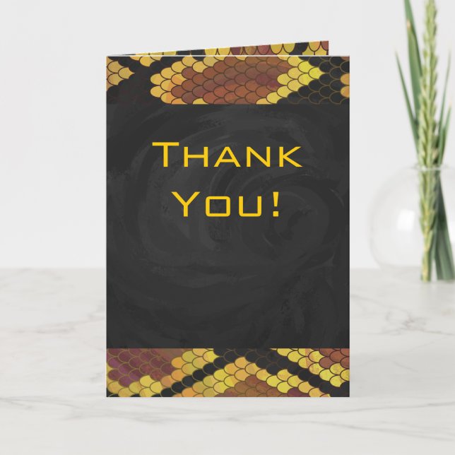 Carte Monogram Snake Brown et Gold Print (Devant)