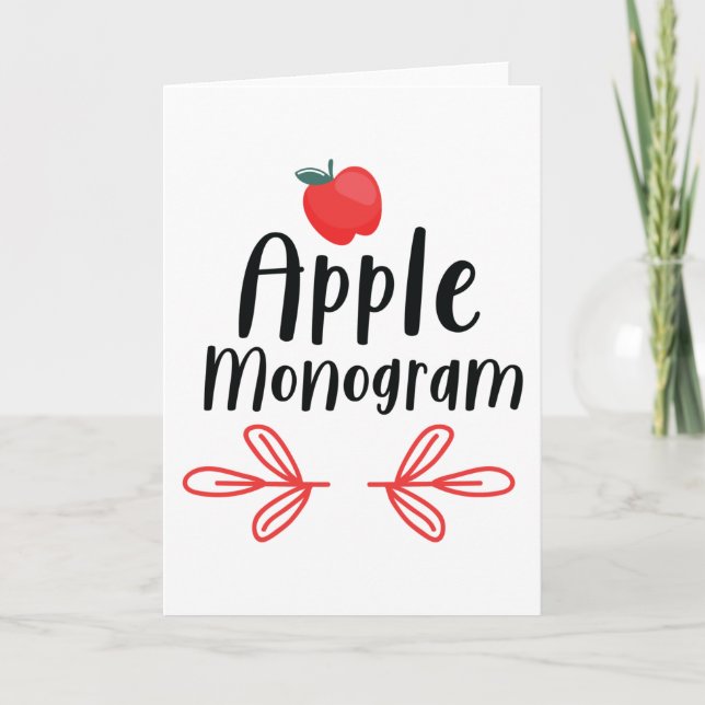 Carte Monogramme Apple (Devant)