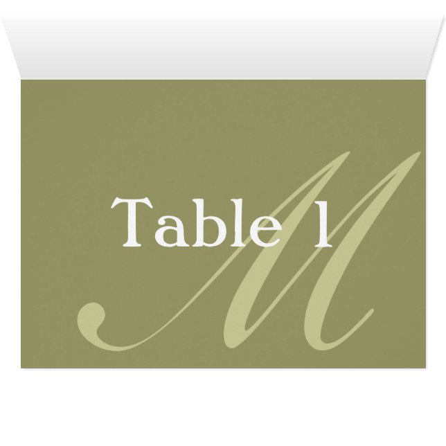 Carte Monogramme de la tente de table (Intérieur Horizontal (Bas))