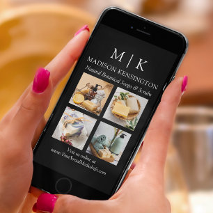 Carte Monogramme minimaliste ou ajouter un logo Business