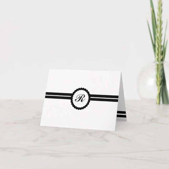 Carte Monogramme multifonction pour notes professi (Devant)
