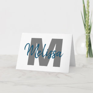 Carte Monogramme personnalisé