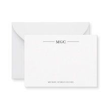 Carte Monogramme Personnalisée Monographie Mens