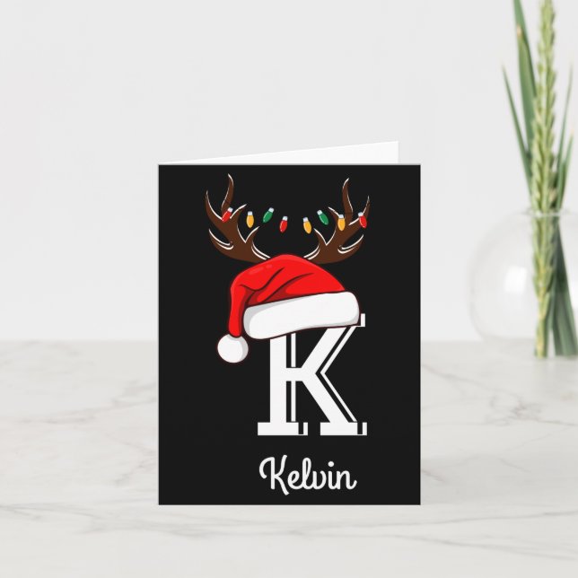 Carte Monogrammed Family Christmas Matching Outfits _2  (Devant)