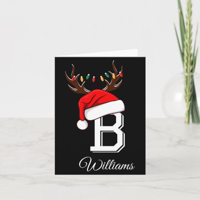 Carte Monogrammed Family Christmas Matching Outfits _3  (Devant)