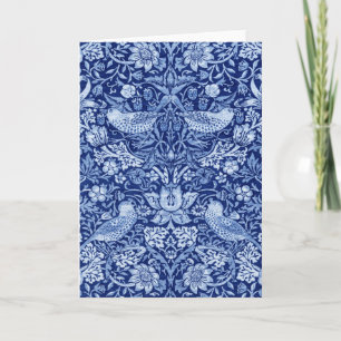 Carte Monotone bleu de fraises Thief, William Morris