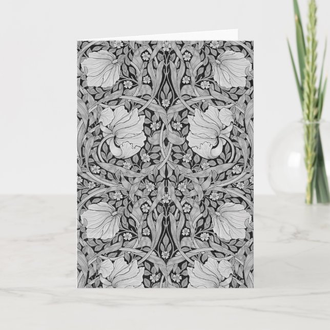 Carte Monotone gris Pimpernel, William Morris (Devant)