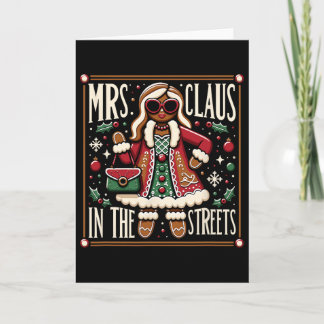 Carte Monsieur Claus dans les draps Madame Claus dans le