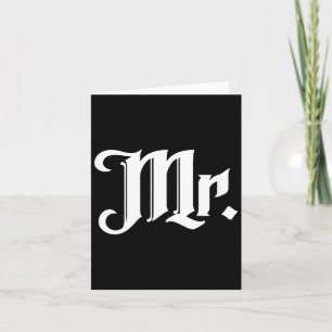 Carte Monsieur et Madame Couple Marié Mariage Épouse