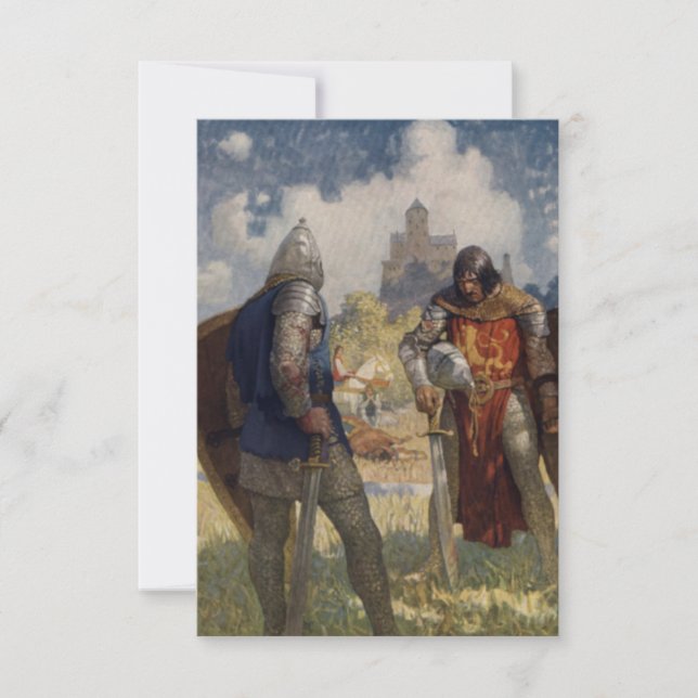 Carte Monsieur Launcelot du Lac, Chevalier de la Table R (Devant)