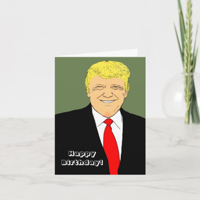 Carte Monsieur le Président Donald Trump Drôle voeux d'a (Devant)