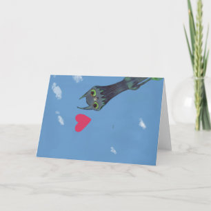 Carte Monster bleu en amour