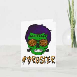 Carte Monster Crâne Broster Frère Halloween Correspondan