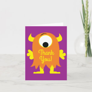 Carte Monster Cute Funny 1er anniversaire Thème de fête