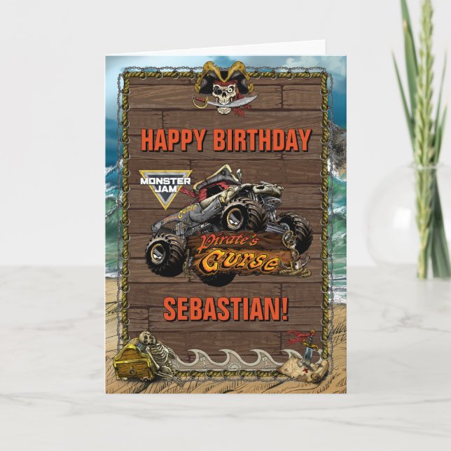 Carte Monster Jam - Anniversaire de la Malédiction du Pi (Devant)