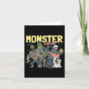 Carte Monster Mash Joyeux Halloween Saison effrayante Tr