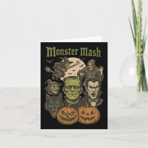 Carte Monster Mash Retro Halloween Funny Monster Éffraya