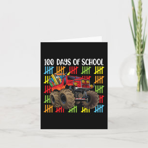 Carte Monster Truck 100e Jour De Scolaires Garçons Enfan