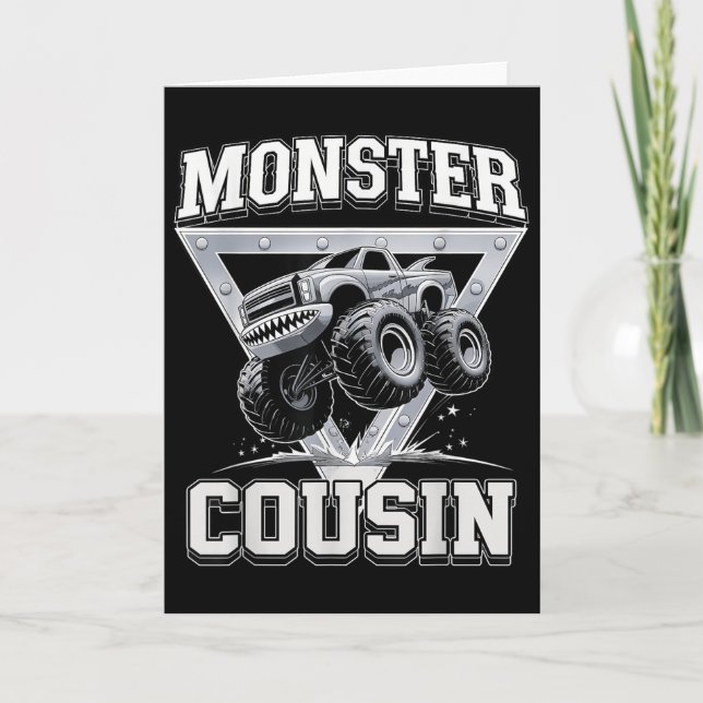 Carte Monster Truck Cousin Fathers Day Monster Truck Are (Devant)