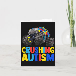 Carte Monster Truck Crushing Austim Sensibilisation sur 