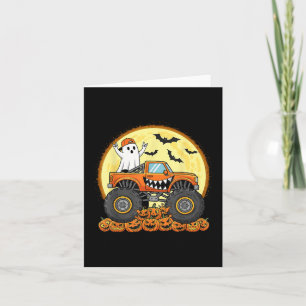 Carte Monster Truck Cute Boo Citrouille Funny Halloween