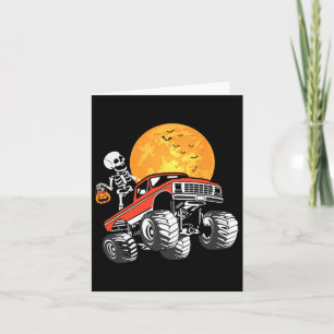 Carte Monster Truck Halloween Boys Truck Citrouille