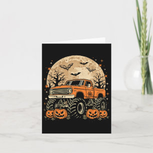 Carte Monster Truck Halloween Jack-o'-lantern Moon Pumpk