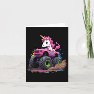 Carte Monster Truck Unicorn Anniversaire Party Monster T