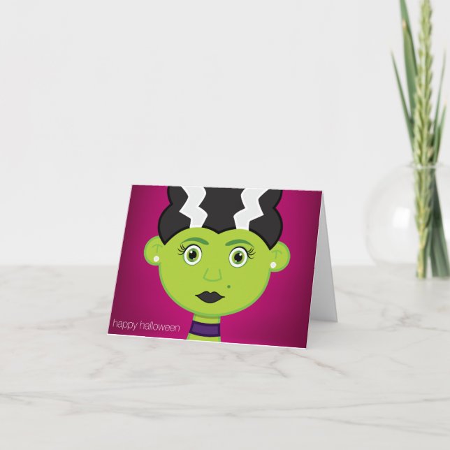 Carte Monstre de fille verte (Devant)