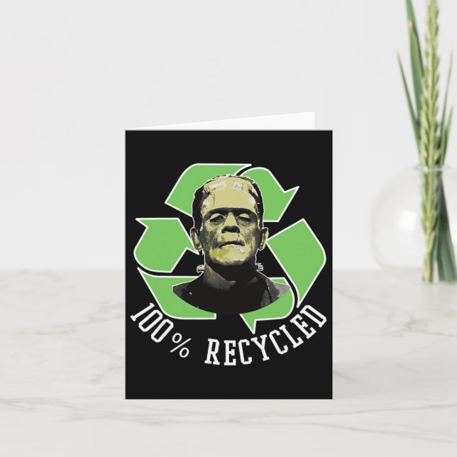 Carte Monstre de Frankenstein - 100% Récupéré S Drôle de (Devant)