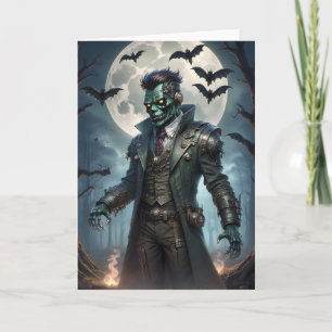 Carte Monstre de Frankenstein Steampunk Halloween