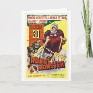 Carte Monstre de robots - Poster Vintage de film d'horre
