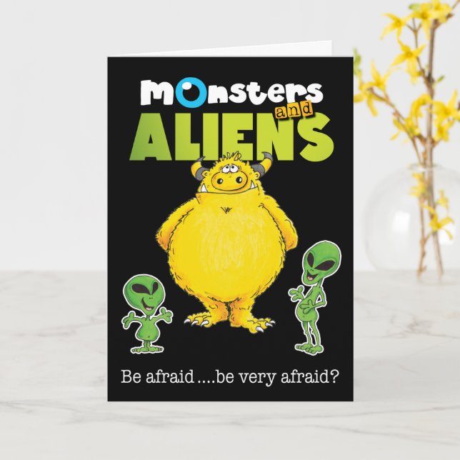 Carte Monstres et Aliens (Fleur jaune)