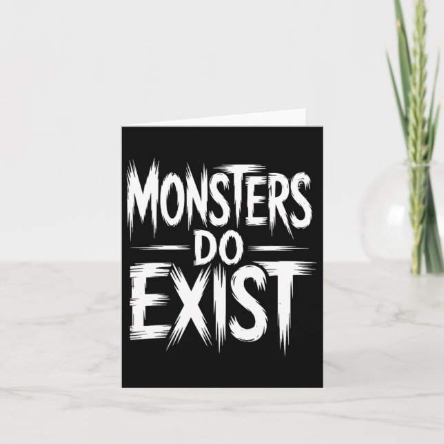 Carte Monstres Existe Exercice Horreur Halloween (Devant)