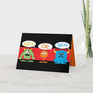 Carte Monstres Halloween pour enfants