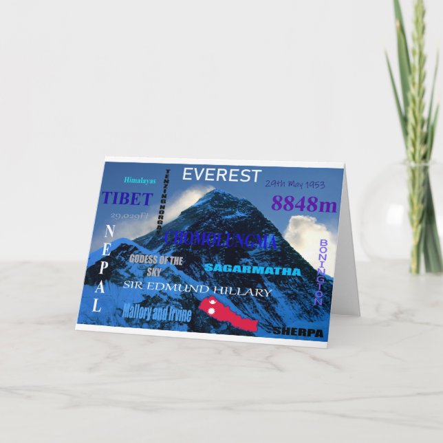 Carte Mont Everest (Devant)