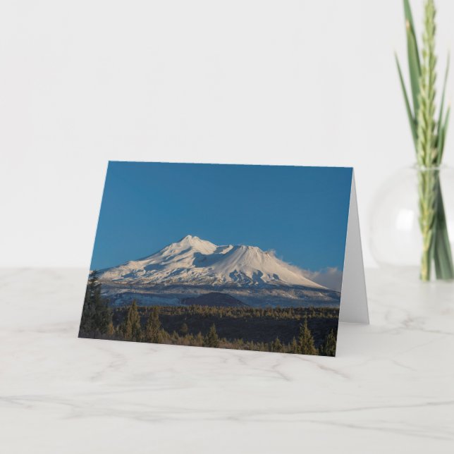 CARTE MONT SHASTA AVEC CHEVAL ET RIDER (Devant)