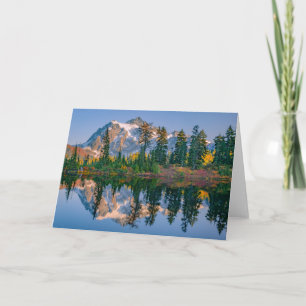 Carte Mont Shuksan reflété dans le lac Reflection
