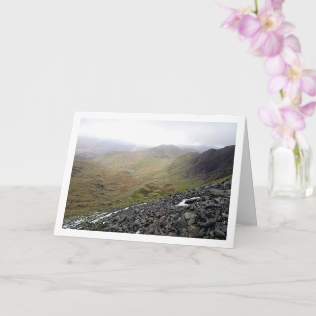 Carte Mont Snowdon, Snowdonia, Pays de Galles, Royaume-U (Orchidée)