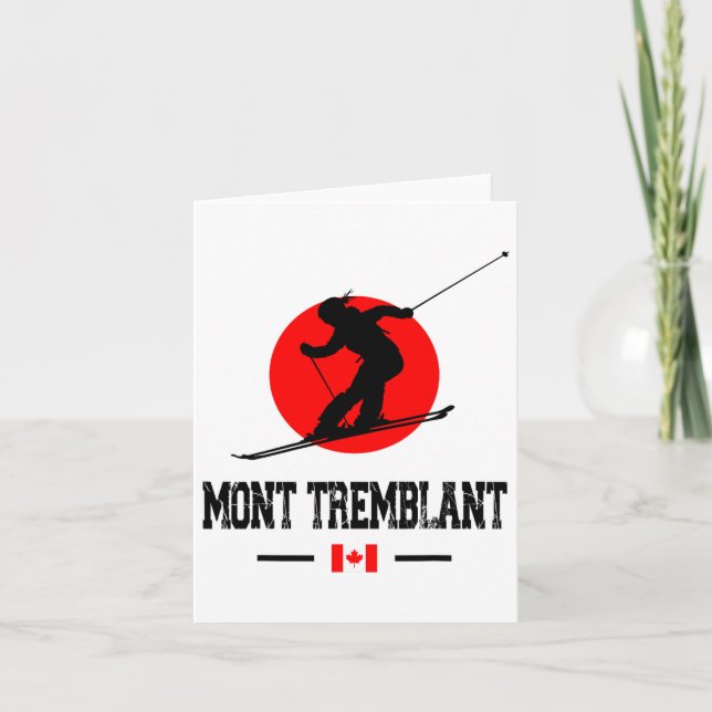 Carte Mont Tremblant Québec Canada Station de ski Sou (Devant)