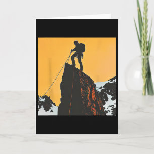 Carte Montagnard sur une silhouette de sommet