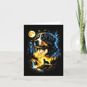 Carte Montagne bernoise hurle à la lune vintage 90s