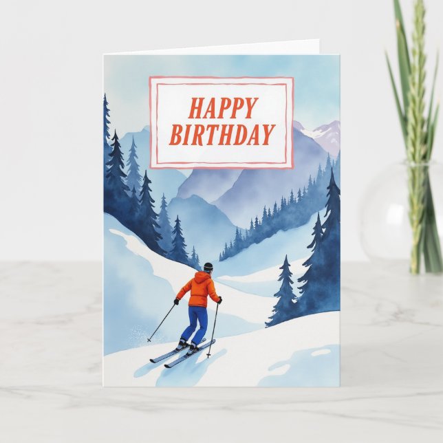 Carte Montagne d'Anniversaire (Devant)