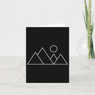 Carte Montagne Minimaliste Nature Extérieure Simple Camp