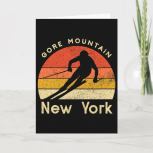 Carte Montagne Vintage Ski Gore New York