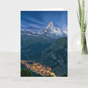 Carte Montagnes   Le Cervin, Zermatt, Alpes suisses