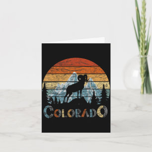 Carte Montagnes Rocheuses du Colorado ski camping rétro